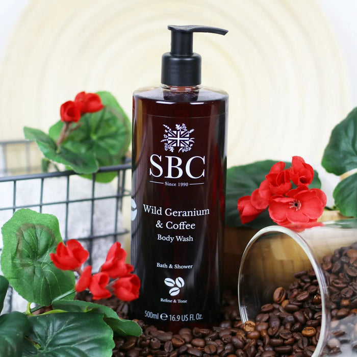 Wild Geranium & Coffee Body Wash - SBC SKINCARE